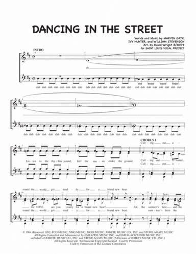 Dancing In The Street (arr. David right)