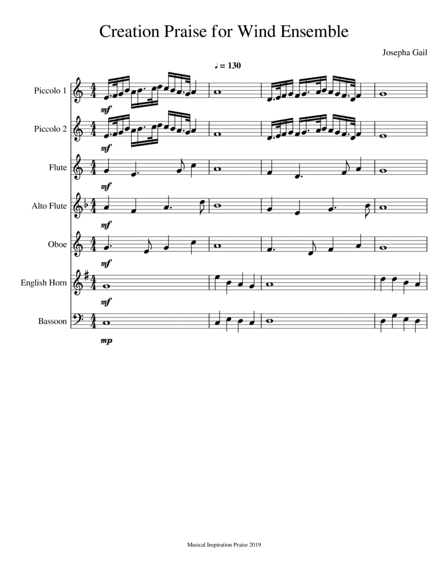 Creation Praise for Wind Ensemble