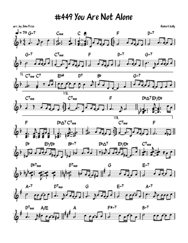 You Are Not Alone (arr. John Fries)