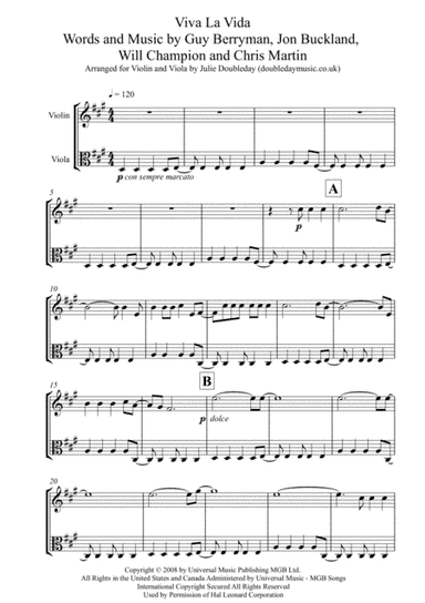 Viva La Vida (arr. Julie Doubleday)