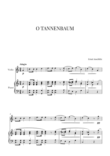 O Tannenbaum for Violin and Piano (arr. Cadenza Editions)