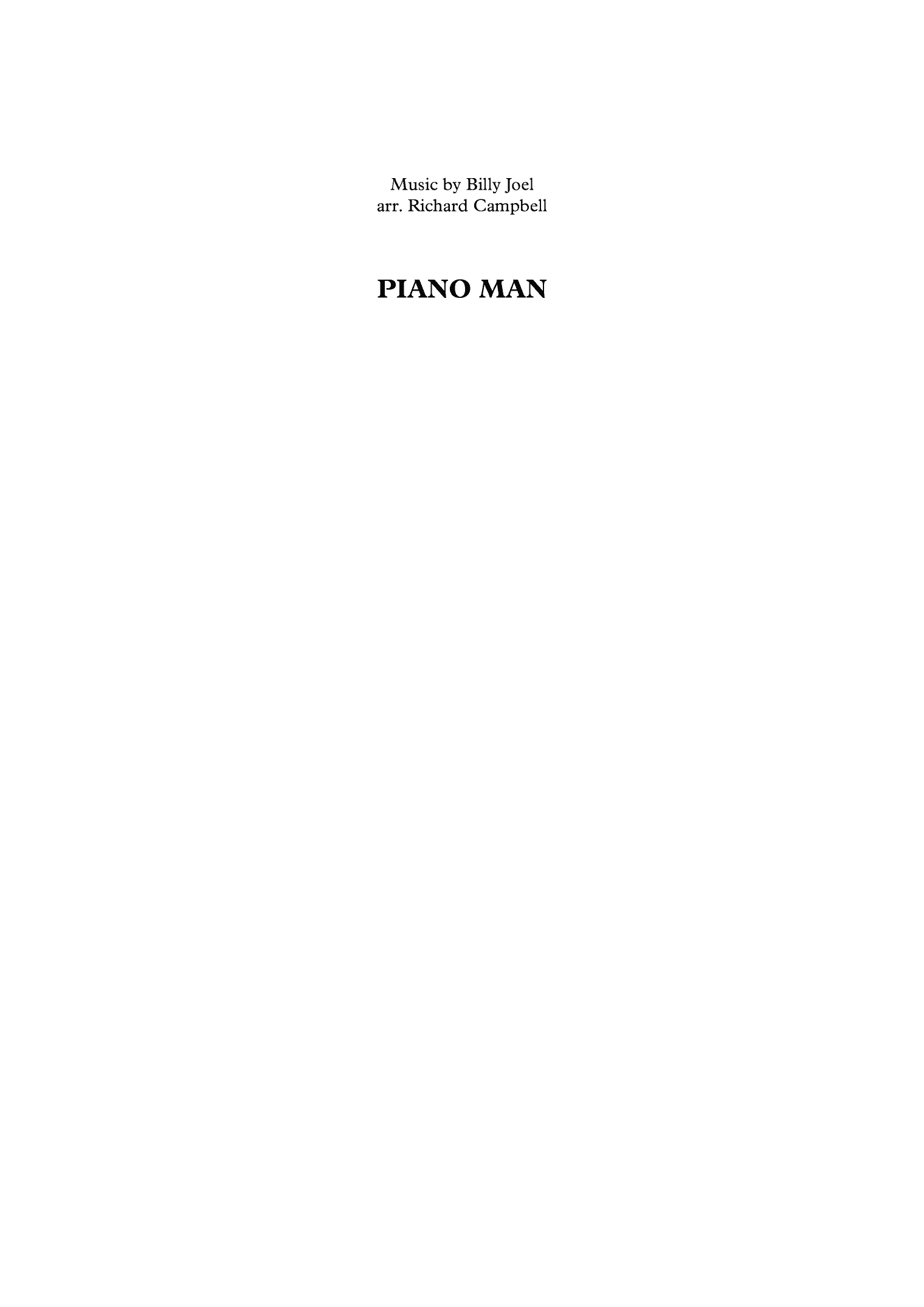Piano Man (arr. Richard Campbell)