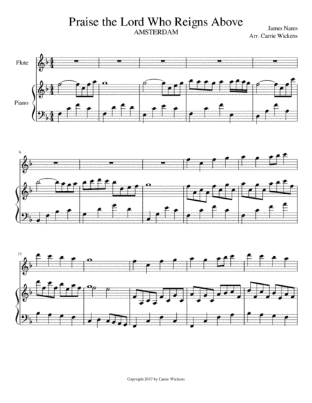 Praise the Lord Who Reigns Above (arr. Carrie Wickens)