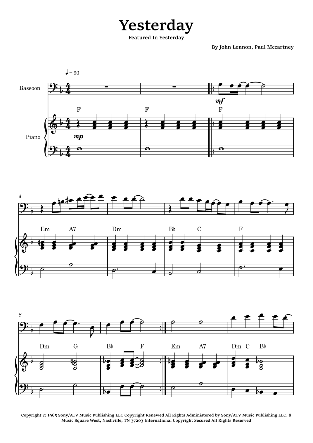 Yesterday (arr. Glauco Fernandes)