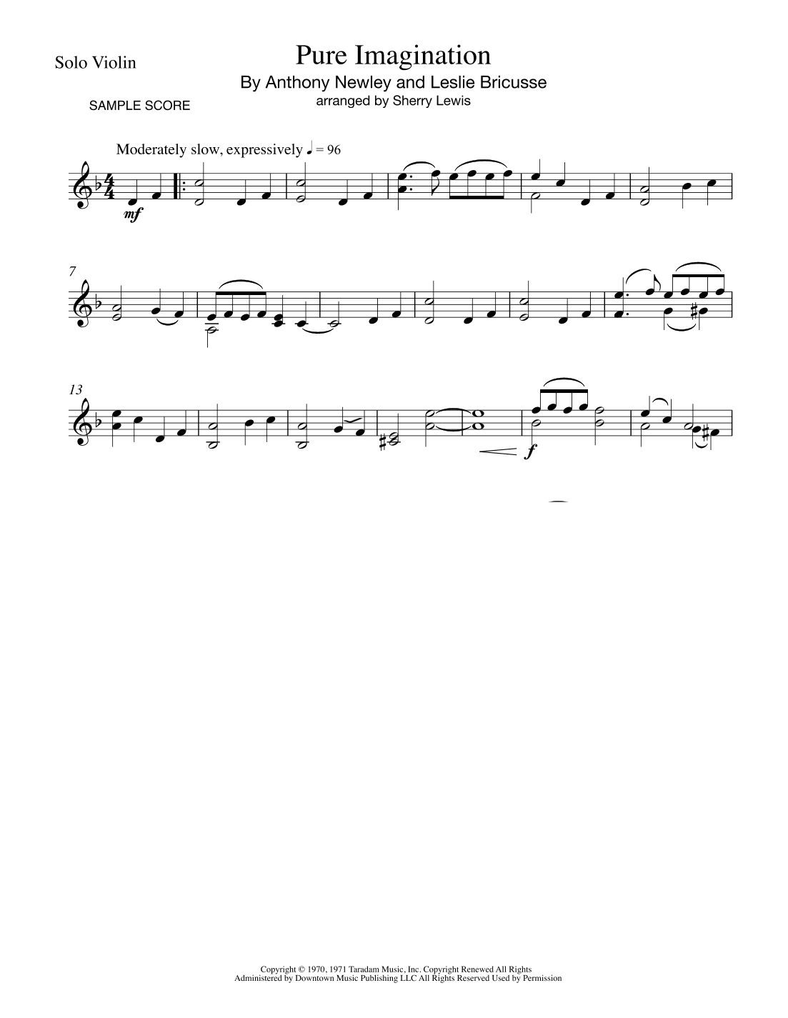 Pure Imagination (arr. Sherry Lewis)