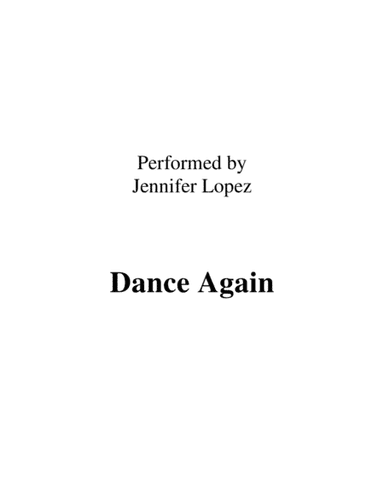 Dance Again Ft. Pitbull (arr. Ronn M)