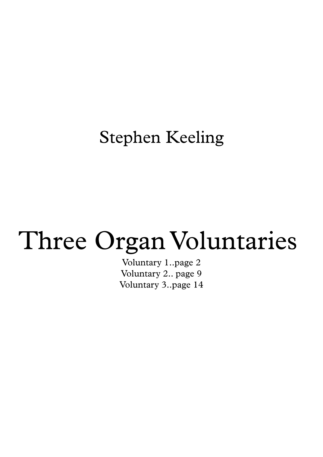 Three Organ Voluntaries