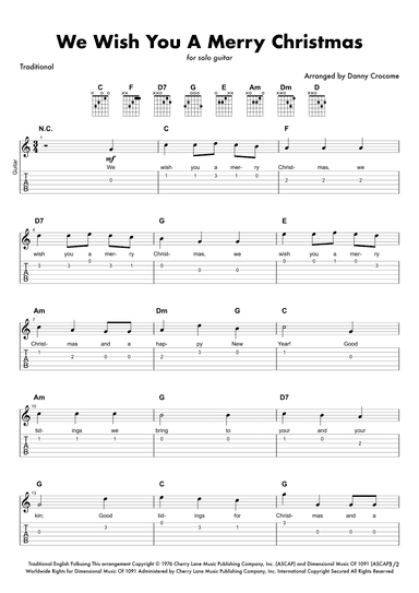We Wish You A Merry Christmas (arr. Danny Crocome)