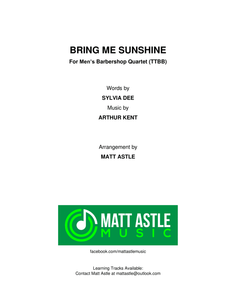 Bring Me Sunshine (arr. Matt Astle)