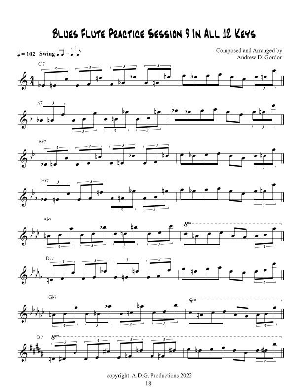 Blues Flute Practice Session 9 In All 12 Keys