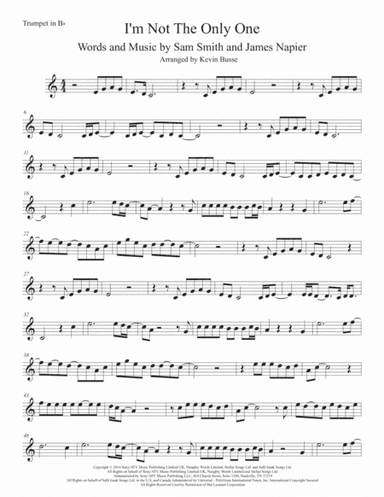 I'm Not The Only One (arr. Kevin Busse)
