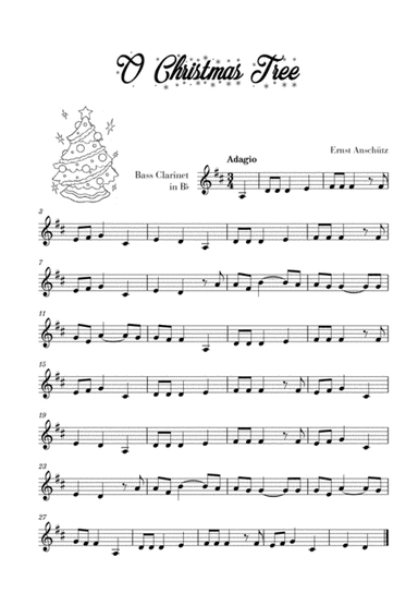 O Christmas Tree (for Bass Clarinet) (arr. Cadenza Editions)