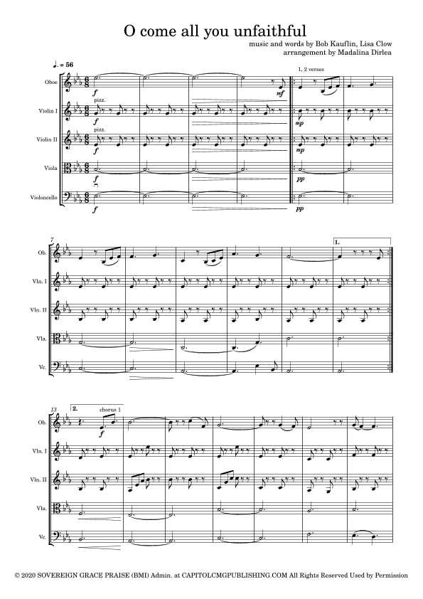 O Come All You Unfaithful (arr. Madalina Dirlea)