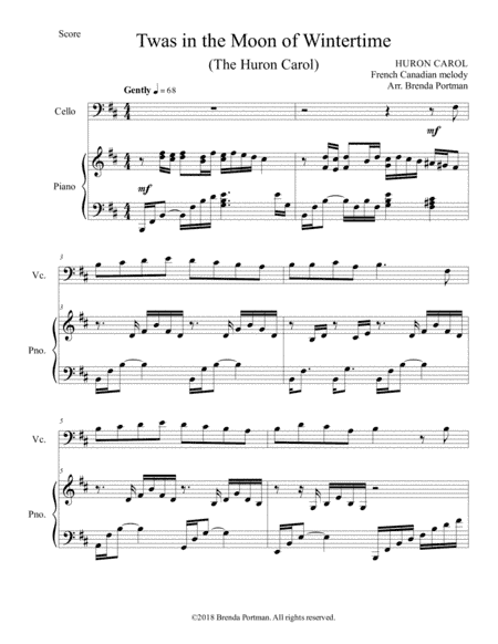 Twas in the Moon of Wintertime/The Huron Carol (arr. Brenda Portman)