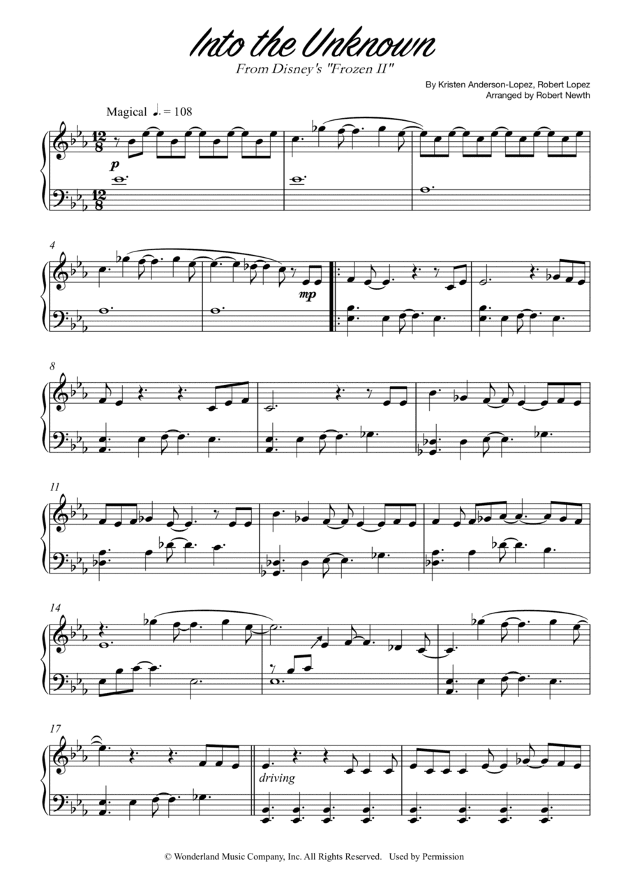 Into The Unknown (arr. Robert Newth)