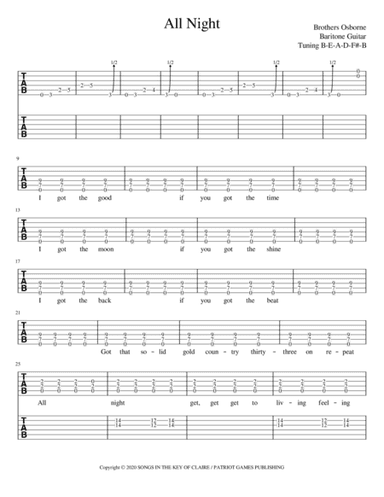 All Night (arr. The Smelly Tele)