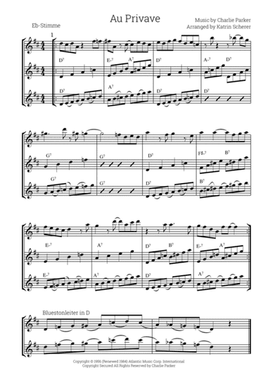 Au Privave (arr. Katrin Scherer)