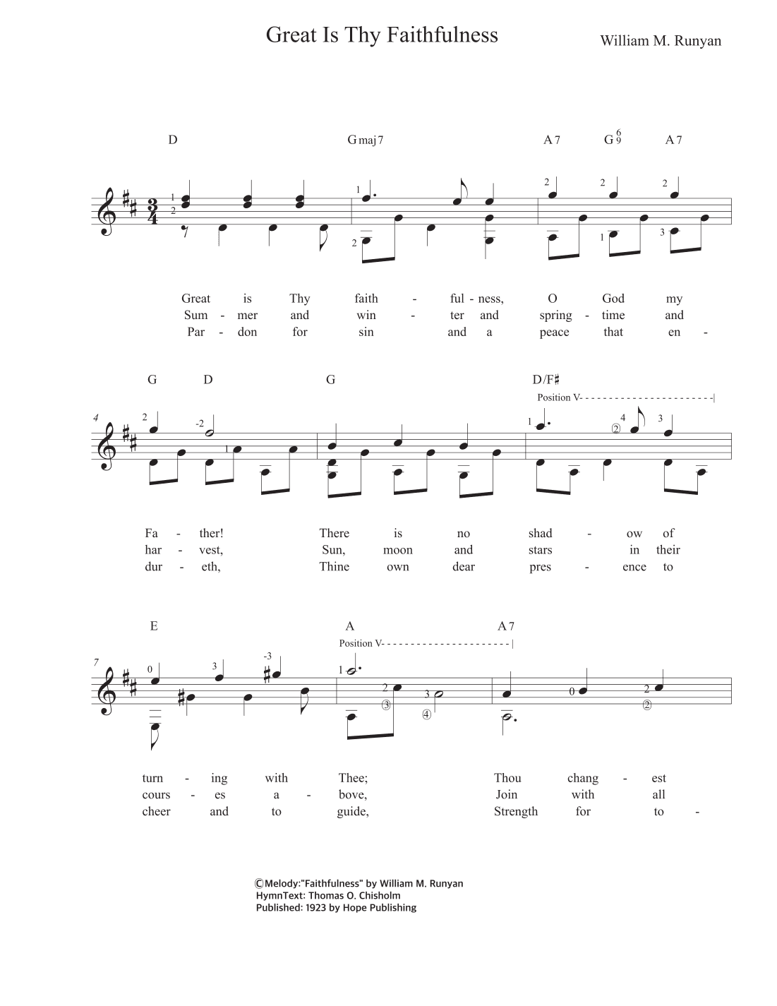 Great Is Thy Faithfulness (arr. Cheryl Lehman)
