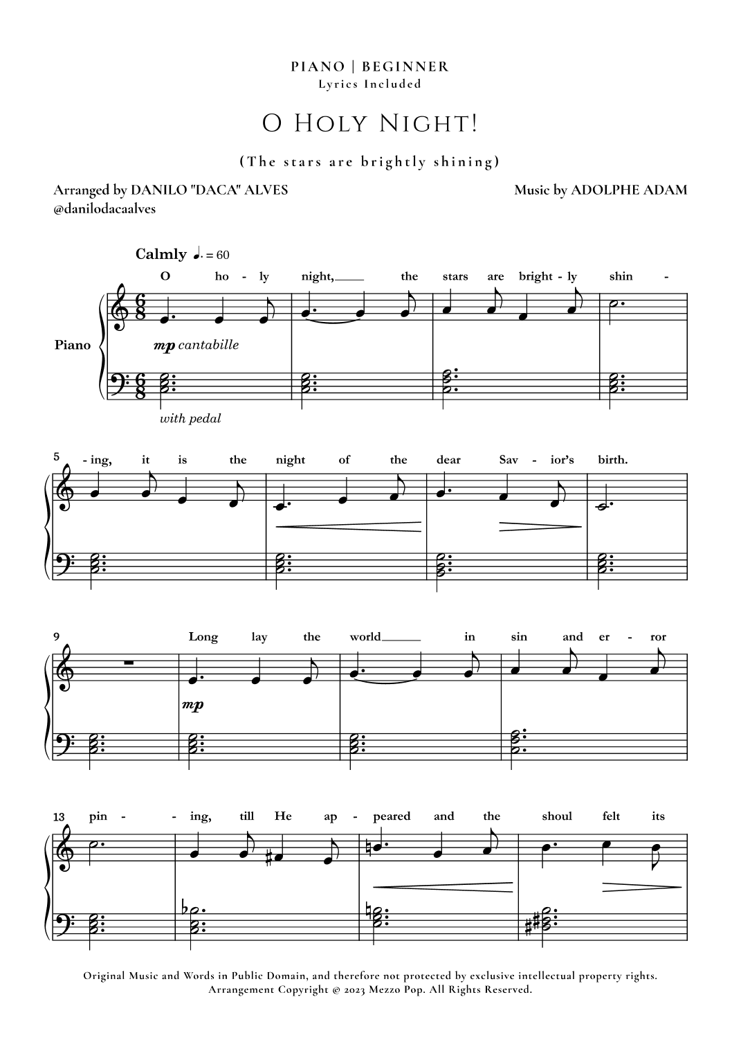 O Holy Night (arr. Danilo "Daca" Alves)