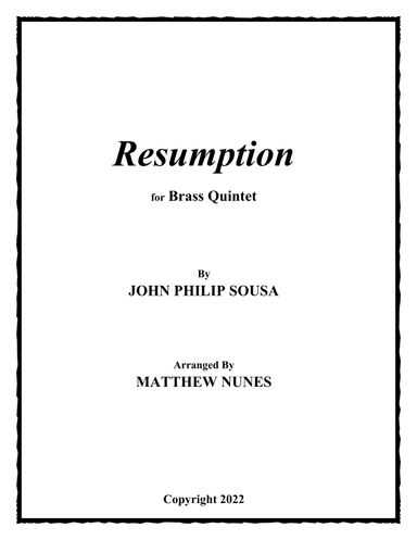 Resumption (arr. Matthew Nunes)
