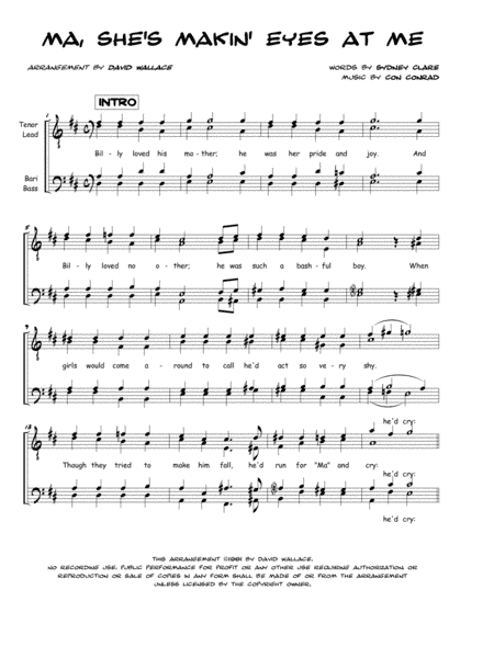 Ma, She's Makin' Eyes at Me (arr. David Wallace)