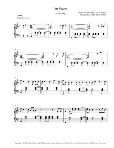 I'm Yours (arr. Sally Beaumont)