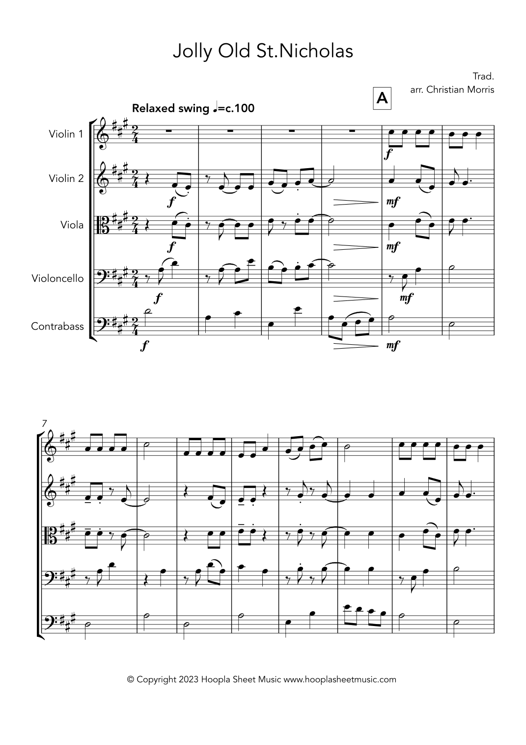 Jolly Old St. Nicholas (arr. Christian Morris)