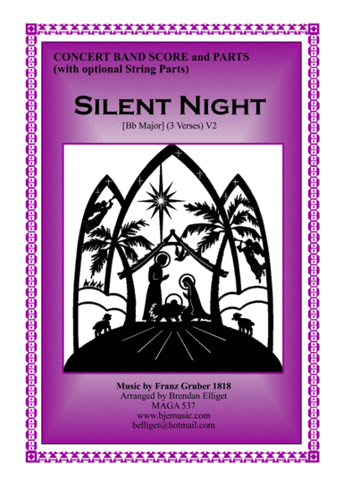 Silent Night (Christmas) - Concert Band/Orchestra Score and Parts PDF (arr. Brendan Elliget MAGA 537)