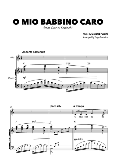 O Mio Babbino Caro (arr. Tiago Cordeiro)