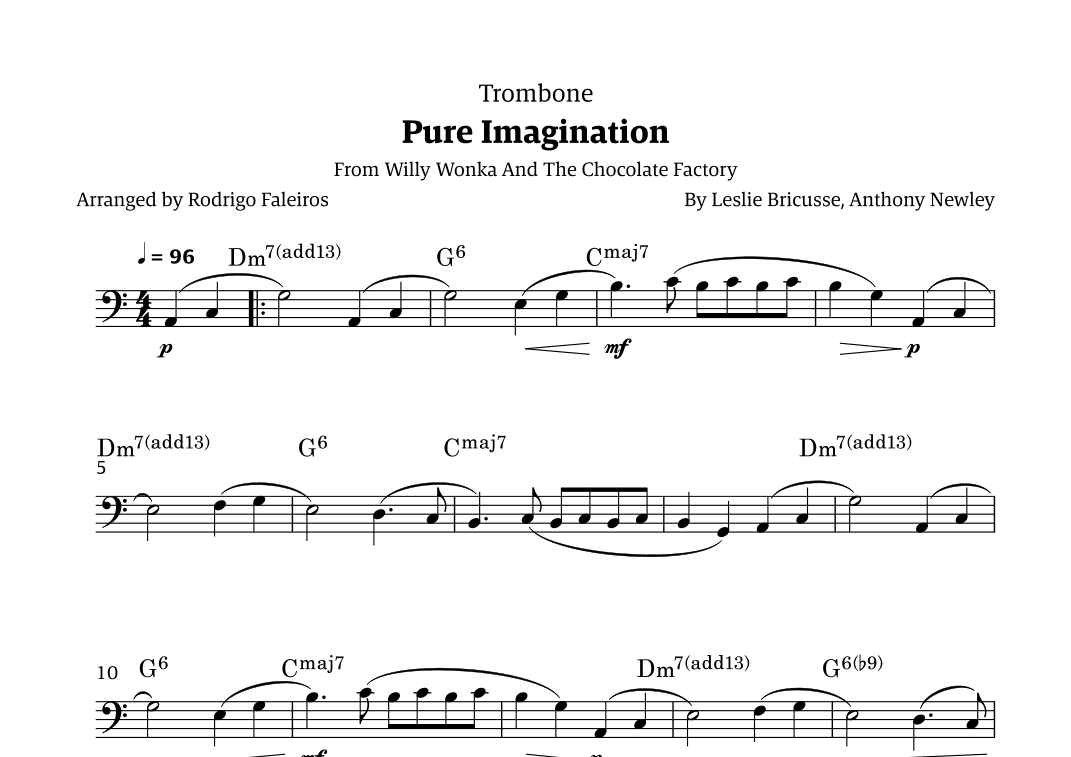 Pure Imagination (arr. Rodrigo Faleiros)
