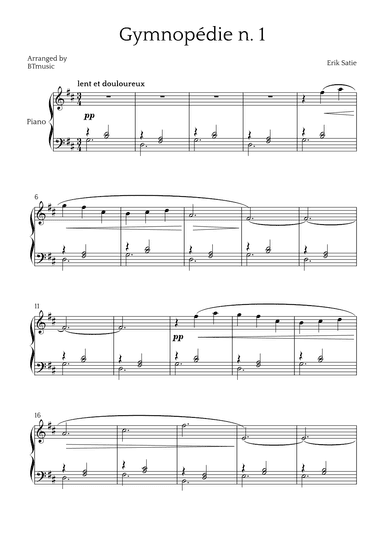 Gymnopédie N.1 (arr. BTmusic)