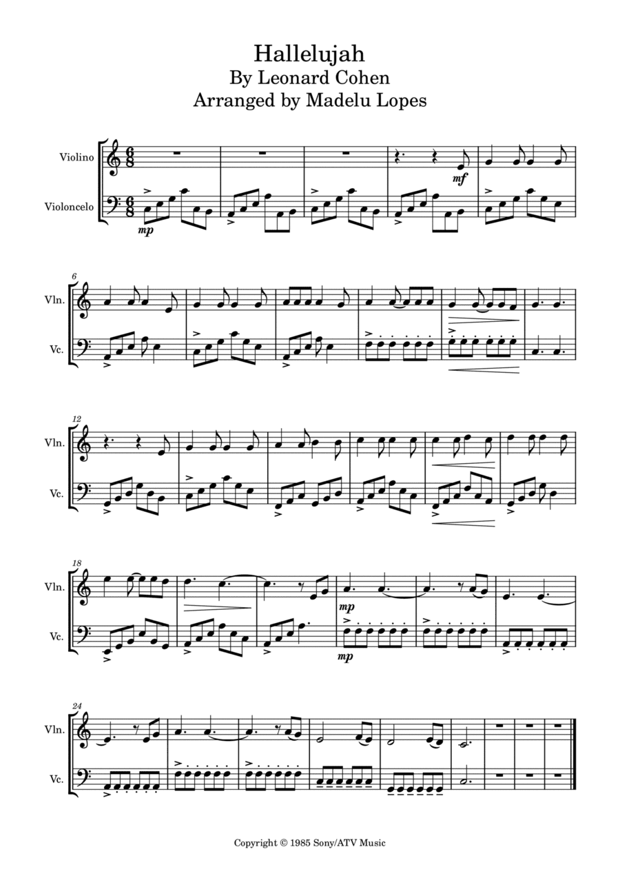 Hallelujah (arr. Madelu Lopes)
