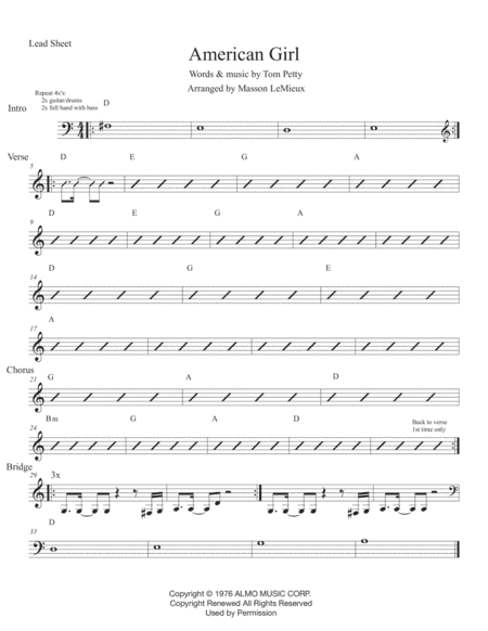 American Girl (arr. Masson LeMieux)