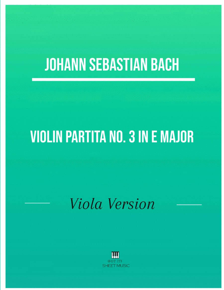 Johann Sebastian Bach - Violin Partita No. 3 in E Major _Preludio_ (Viola Version) (arr. ANDRE LAITANO)