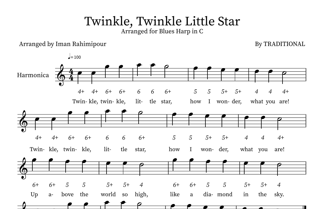 Twinkle Twinkle Little Star (arr. Iman Rahimipour)