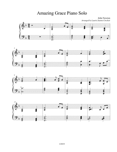 Amazing Grace Piano Solo (arr. Laurie Jeanne Crockett)