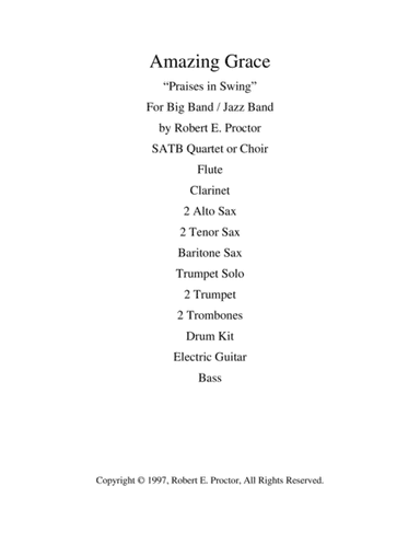 Amazing Grace - Jazz or Big Band (arr. Robert E. Proctor)