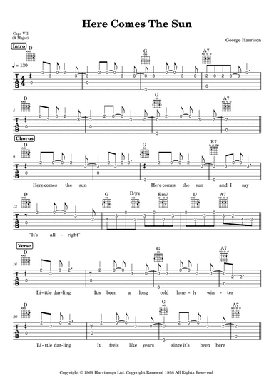 Here Comes The Sun (arr. Anacrusa)
