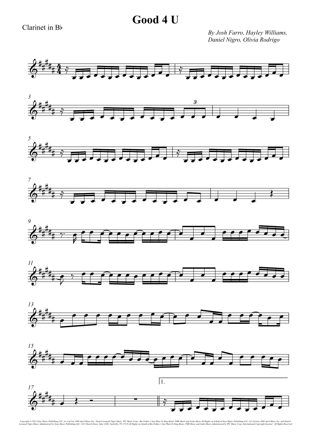 Good 4 U (arr. Wesley S. SIlva)