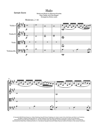 Halo (arr. Sherry Lewis)