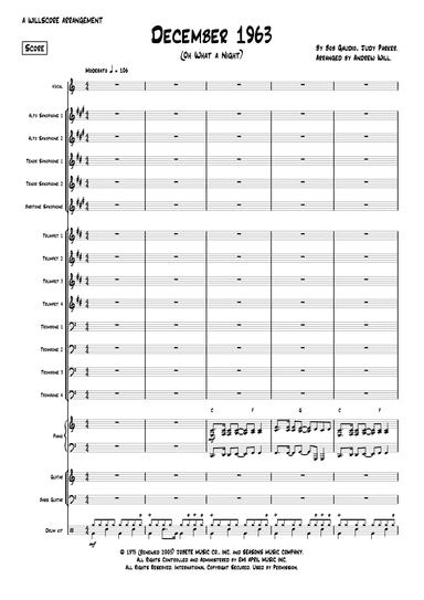 December 1963 (oh, What A Night) (arr. Andrew Will)
