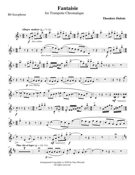 Fantaisie for Trumpet (arr. Gary Bricault)