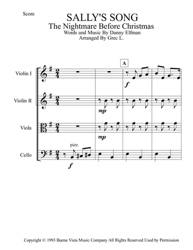 Sally's Song (arr. Gre Lopez)