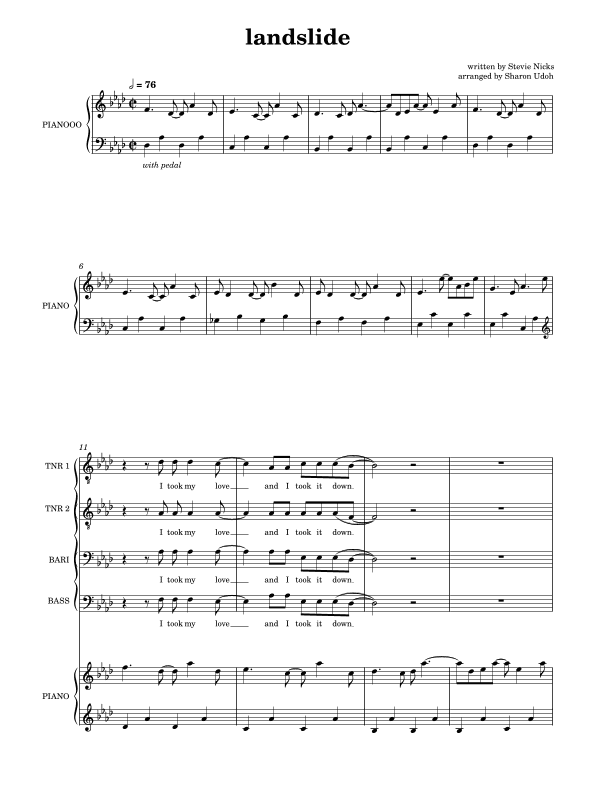 Landslide (arr. Sharon Udoh)