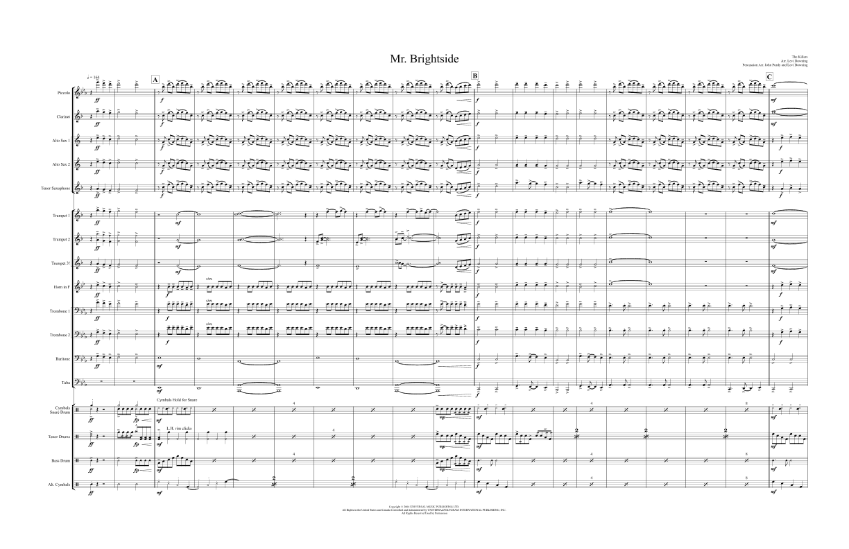 Mr. Brightside (arr. Levi Downing)