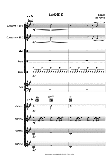 L'amore E' (arr. Paolo Catone)
