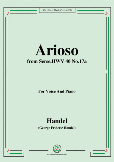 Handel-Arioso,from Serse HWV 40 No.17a,for Voice&Piano (arr. MSM)