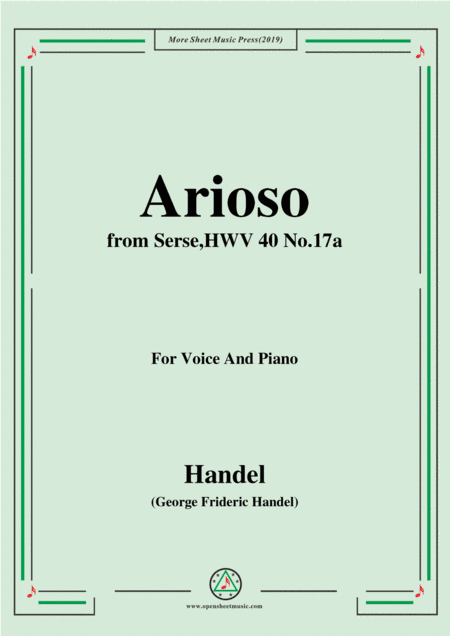 Handel-Arioso,from Serse HWV 40 No.17a,for Voice&Piano (arr. MSM)