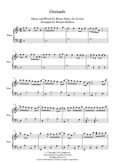 Grenade (arr. Roxana Belibou)