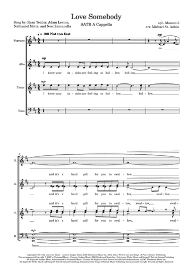 Love Somebody (arr. Michael St. Aubin)
